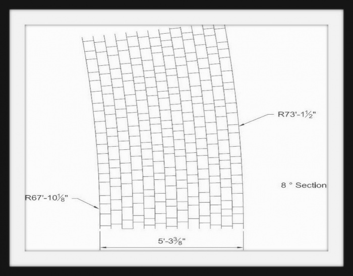 Шаблон  для штамповки асфальта- Arch Extens 14-73.2 O-Rad