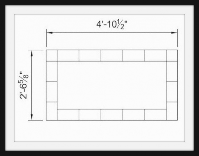 Шаблон  для штамповки асфальта - Number Border Small