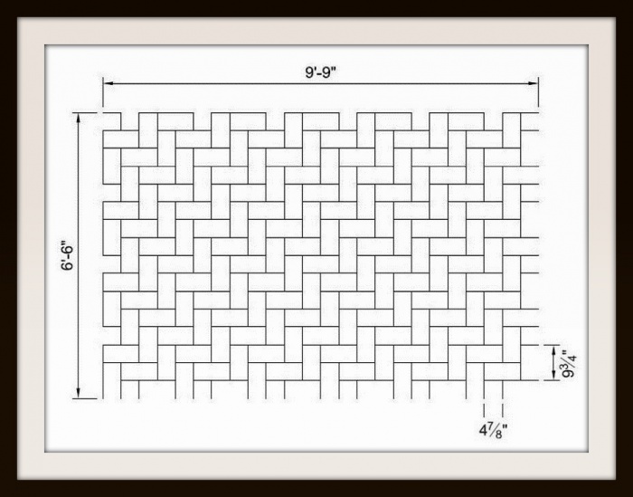 Тросовый шаблон для декорирования асфальта - Herringbone 10X6 -SR-60