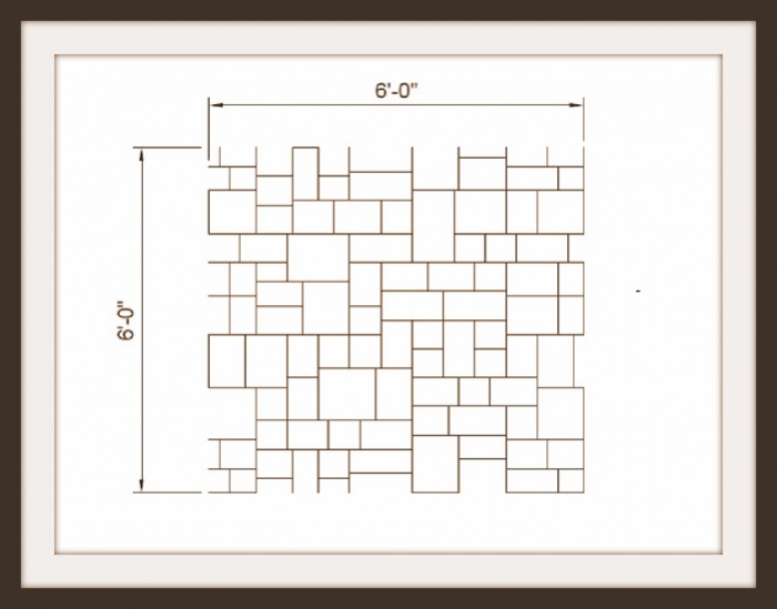 Металлический шаблон для декорирования асфальта - Ashlar Slate 6X6