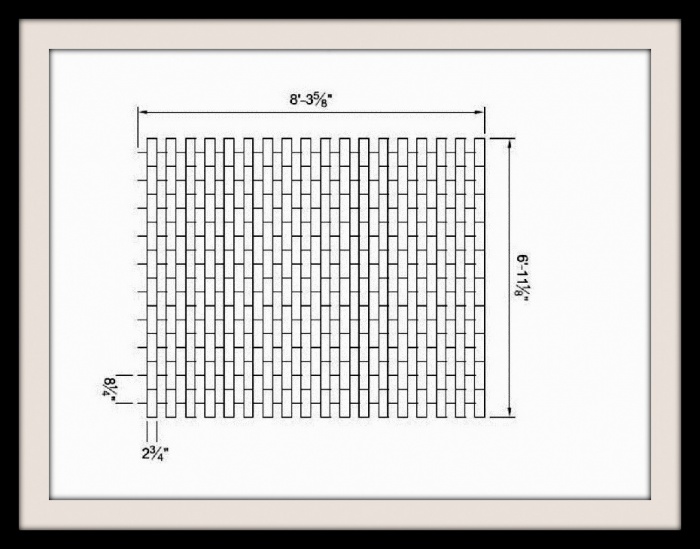 Шаблон металлический для декорирования и штамповки асфальта - Euro DH Offset Brick 7X8