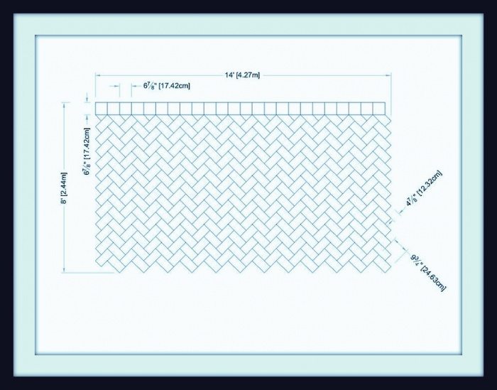 Металлический трафарет для штамповки (декорирования) - DHB 1xTile Border 8x14 SR-120