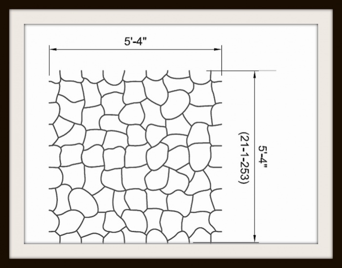 Ударный шаблон из стального троса для штамповки асфальта - Random Stone 5X5