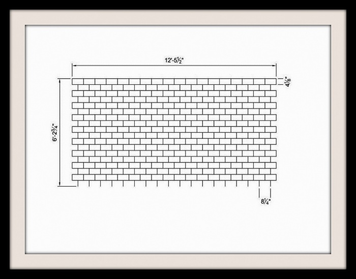 Шаблон металлический для декорирования и штамповки асфальта - Euro KH Offset Brick 12X6