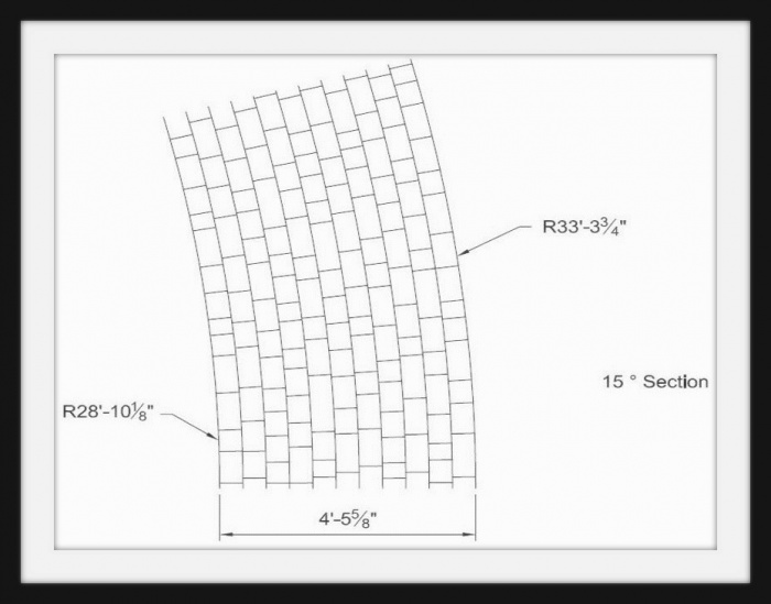 Шаблон  для штамповки асфальта - Arch Extens 6-33. 4 O-Rad