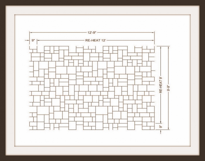 Металлический шаблон для декорирования асфальта - Ashlar Slate SR-120 13X10