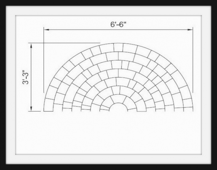 Шаблон  для штамповки асфальта - Arch Medium 3 Rad