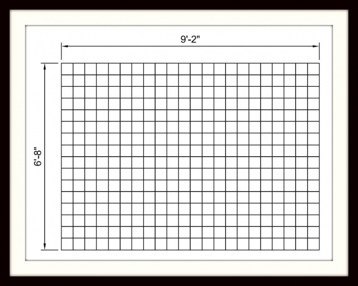 Ударный шаблон из металлического троса для штамповки асфальта - Плитка 5 sq  Grid 9-7