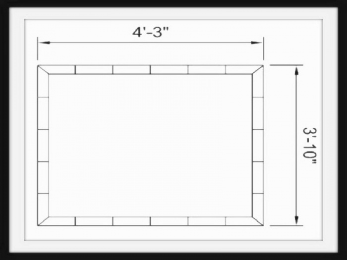 Шаблон  для штамповки асфальта - Wheel Chair Border Template