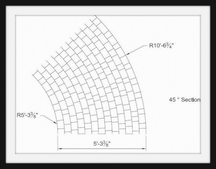 Шаблон  для штамповки асфальта- Arch Extension 1-10.7  O-Rad