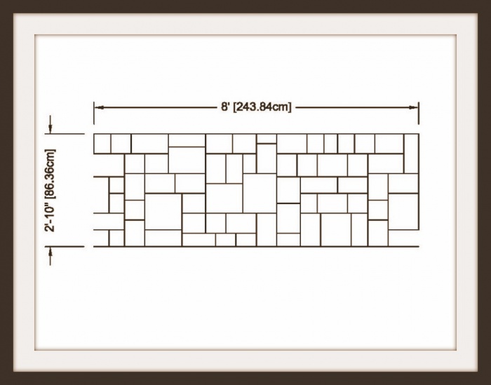 Металлический шаблон для декорирования асфальта для SR- 20 - Mini Ashlar Slate Pattern