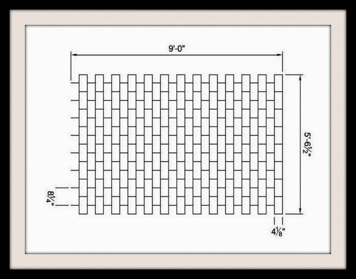 Шаблон металлический для декорирования и штамповки асфальта - Euro KH Offset Brick 6X9