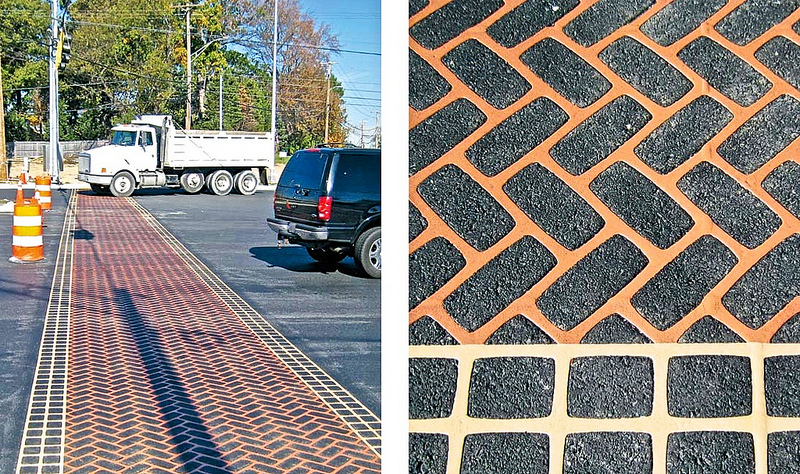Макет из термопластика для дорожной разметки - Пересечение Елочка - Herringbone Макет из термопластика для дорожной разметки - Пересечение Елочка - Herringbone