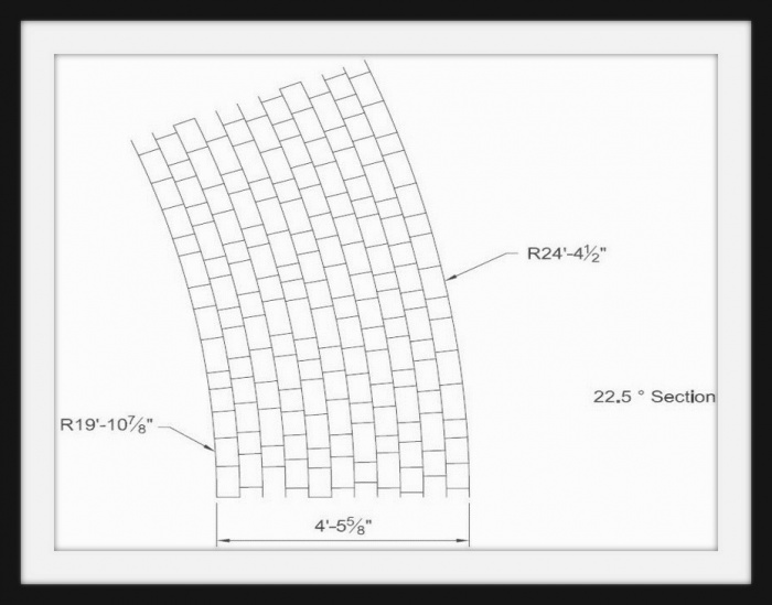 Шаблон  для штамповки асфальта- Arch Extens 4-24.5  O-Rad