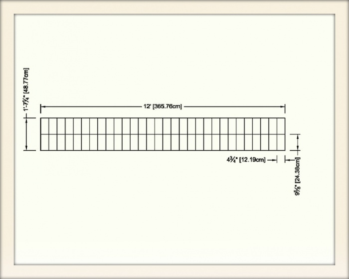 Ударный стальной трафарет для штамповки (декорирования) асфальта - Double Stacked Brick Border - S