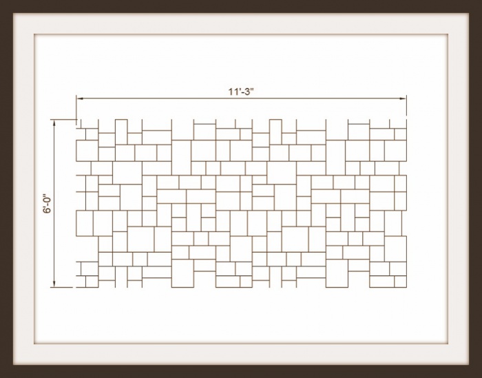 Металлический шаблон для декорирования асфальта - Ashlar Slate 12X6