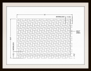 Тросовый шаблон для декорирования асфальта - Herringbone 13X10 SR-120