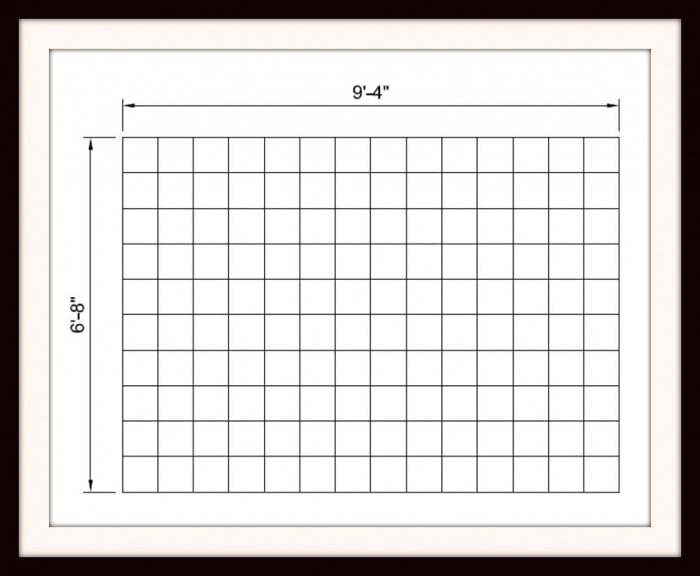 Ударный шаблон из металлического троса для штамповки асфальта - Плитка 8  sq Grid 9-7