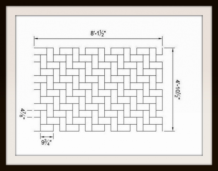 Тросовый шаблон для декорирования асфальта - Herringbone 5X8