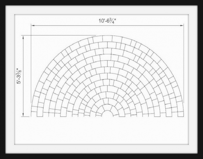 Шаблон  для штамповки асфальта - Arch Large 5' Rad