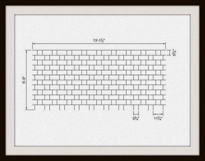 Шаблон металлический для декорирования и тиснения асфальта -Frisco Cobble 13X6