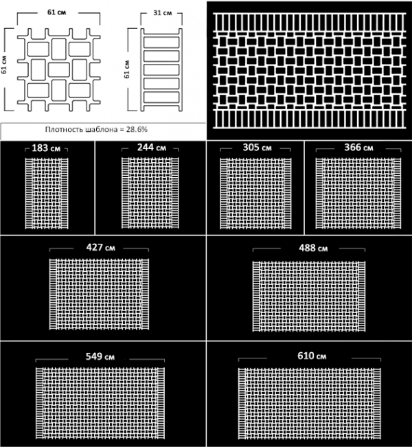 Макет из термопластика  - Полотняное переплетение - Plain Weave 