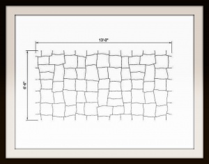 Шаблон из стального троса для декорирования асфальта -Random Cobble 6-6X13