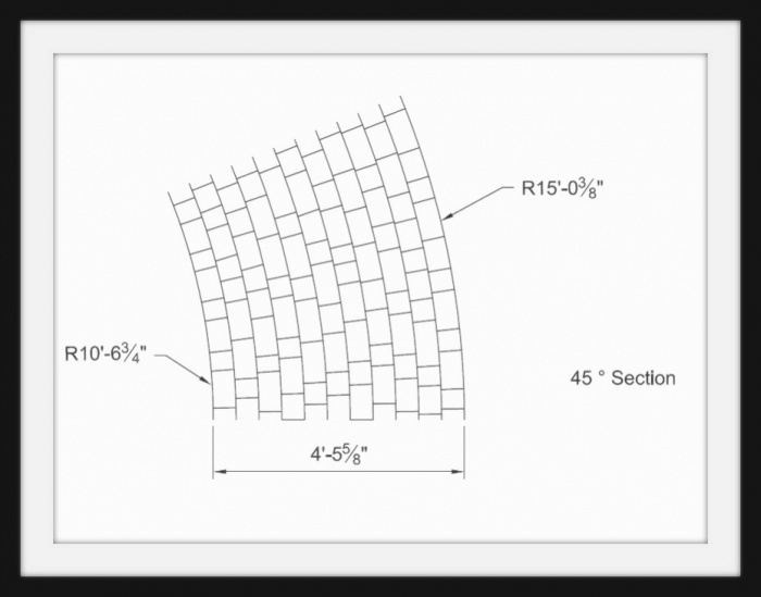 Шаблон  для штамповки асфальта - Arch Extension 2-15.0 O-Rad