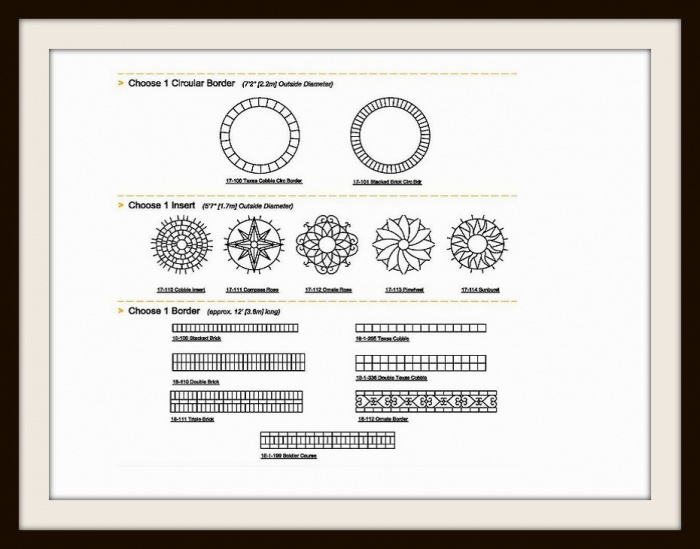 Шаблоны металлические в комплекте для штамповки асфальта - Mini Accent Stencil Kit